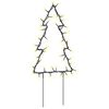 vidaXL Weihnachtsb&auml;ume mit Erdspie&szlig;en 3 Stk. 50 LEDs 30 cm