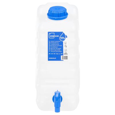 vidaXL Wasserbehälter mit Hahn Transparent 17 L Kunststoff