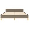 vidaXL Bettgestell ohne Matratze Taupe 140x200 cm Stoff