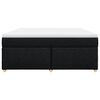 vidaXL Boxspringbett mit Matratze Schwarz 180x200 cm Stoff