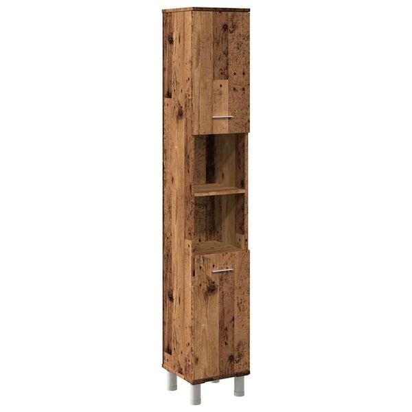 vidaXL Badschrank Altholz-Optik 30x30x179 cm Holzwerkstoff