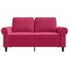 vidaXL 2-Sitzer-Sofa Weinrot 120 cm Samt