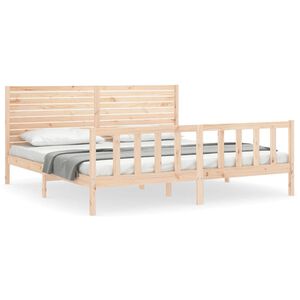 vidaXL Massivholzbett ohne Matratze 200x200 cm Kiefer