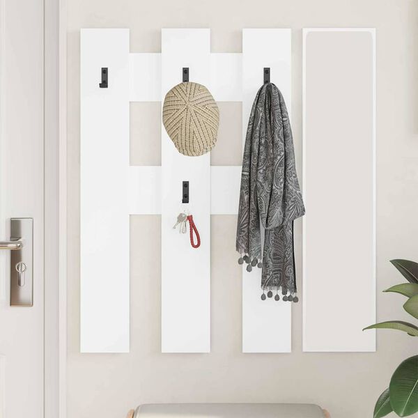 vidaXL Wandmontierter nachttisch Wei&szlig; 65 x 3 x 100 cm Holzwerkstoff