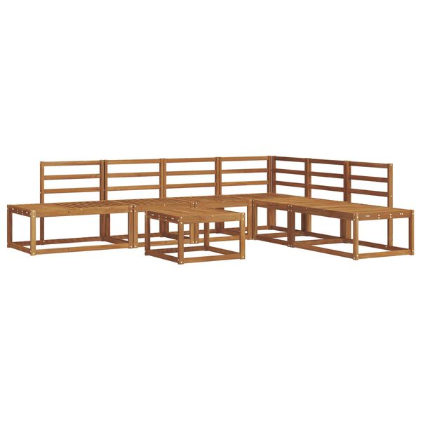 vidaXL Sofa Set 7 St&uuml;ck Natur Massivholz Akazie
