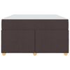 vidaXL Bettrahmen mit Matratze Dunkelbraun 120 x 190 cm Stoff