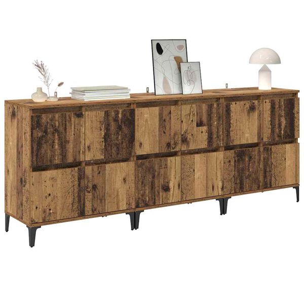 vidaXL Sideboards 3 pcs Altholz 60 x 35 x 70 cm Holzwerkstoff