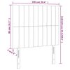 vidaXL Kopfteil Dunkelblau 100x5x118/128 cm Samt