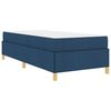 vidaXL Bettrahmen mit Matratze Blau 100 x 200 cm Stoff
