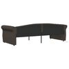 vidaXL Tagesbett mit Matratze USB Dunkelbraun Stoff 90x200 cm