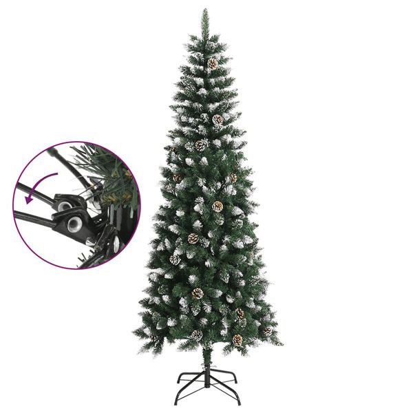 vidaXL K&uuml;nstlicher Weihnachtsbaum mit St&auml;nder Gr&uuml;n 240 cm PVC
