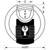 Master Lock Disc Schloss Excell Edelstahl 70 mm M40EURDNUM