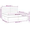 vidaXL Boxspringbett mit Matratze & LED Dunkelgr&uuml;n 200x200 cm Samt