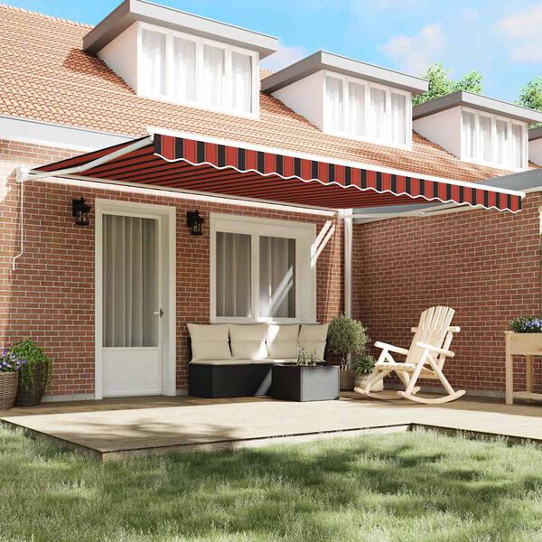 vidaXL Markise Orange und Braun 450 x 300 x 165 cm