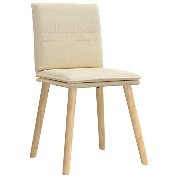 vidaXL Esszimmerst&uuml;hle 4 Stk. Creme Stoff