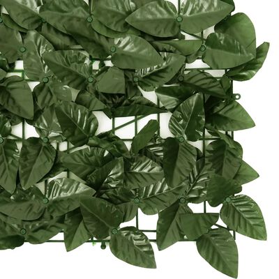 vidaXL Balkon-Sichtschutz mit Dunkelgrünen Blättern 400x100 cm