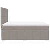 vidaXL Boxspringbett mit Matratze Taupe 140x190 cm Stoff
