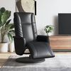 vidaXL Relaxsessel mit Fu&szlig;teil Schwarz Kunstleder