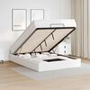 vidaXL Ottoman-Bett mit Matratze Wei&szlig; 140x200 cm Kunstleder