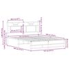 vidaXL Bettgestell ohne Matratze Sonoma-Eiche 140x190 cm Holzwerkstoff