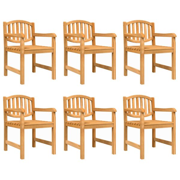 vidaXL 7-tlg. Garten-Essgruppe Massivholz Teak