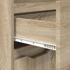 vidaXL Badezimmerm&ouml;bel-Set mit Regal 3 pcs Sonoma-Eiche Holzwerkstoff