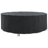 vidaXL M&ouml;belbezug 279 x 279 x 105 cm 420D Oxford Stoff Rund Schwarz
