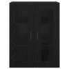 vidaXL Wandmontierte Schr&auml;nke 2 pcs Schwarz Eichen-Optik