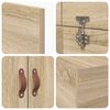 vidaXL Aufbewahrungsbettgestell Sonoma-Eiche 70 x 190 cm Holzwerkstoff