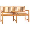 vidaXL Gartenbank 3-Sitzer mit Tisch 150 cm Massivholz Teak