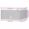 vidaXL Gartenhocker mit Kissen Schwarz Poly Rattan