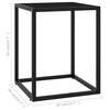 vidaXL Couchtisch Schwarz mit Schwarzem Glas 40x40x50 cm