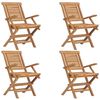 vidaXL 5-tlg. Garten-Essgruppe Massivholz Teak