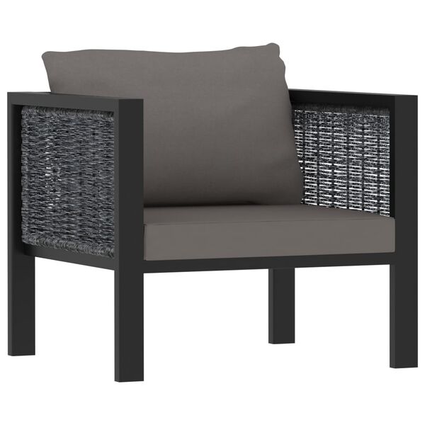 vidaXL 7-tlg. Garten-Lounge-Set mit Auflagen Poly Rattan Anthrazit