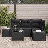 vidaXL Gartensofa-set mit Speicher Schwarz Poly-Rattan