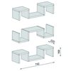 Homemania Wandregal Elegant 74,2x22x16,8 cm Wei&szlig;