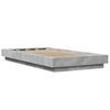 vidaXL Bettgestell mit LED Betongrau 90x200 cm Holzwerkstoff