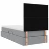 vidaXL Aufbewahrungsbett mit Matratze Hellgrau 100 x 200 cm Polyester