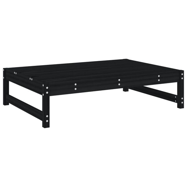 vidaXL 4-tlg. Garten-Lounge-Set Schwarz Massivholz Kiefer