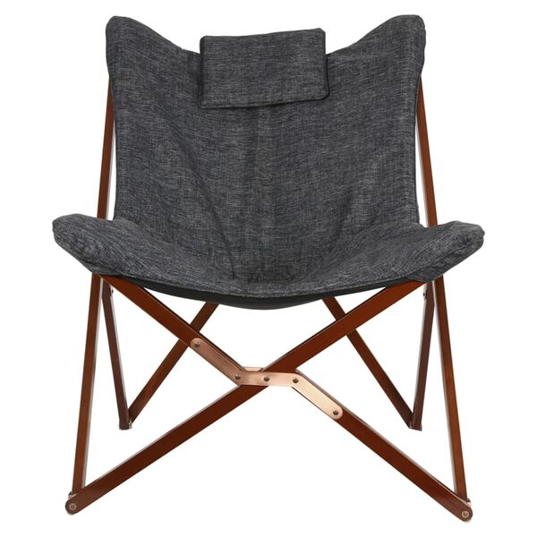 Lesli Living Butterfly-Stuhl 73x85x95 cm Grau und Braun