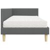 vidaXL Eckbettgestell mit Matratze Sonstiges 2 pcs Grau Stoff