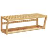 vidaXL Handtuchregal Wandmontage 60x25x20 cm Bambus