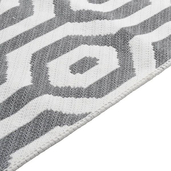 vidaXL Teppich Grau 120x180 cm Baumwolle