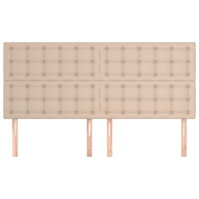 vidaXL Kopfteile 4 Stk. Cappuccino-Braun 80x5x78/88 cm Kunstleder