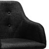 vidaXL Esszimmerst&uuml;hle 4 Stk. Drehbar Schwarz Stoff