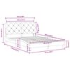 vidaXL Bettgestell mit LED ohne Matratze Blau 120x200 cm Samt