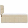 vidaXL Boxspringbett mit Matratze Creme 90x190 cm Stoff