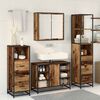 vidaXL Badezimmerm&ouml;bel-Set mit Schubladen 3 pcs Altholz Holzwerkstoff