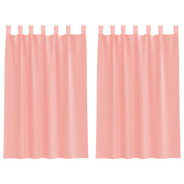 vidaXL Voile Vorh&auml;nge mit Schlaufen 2 Stk. Rosa 140x175 cm