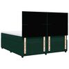 vidaXL Boxspringbett mit Matratze Dunkelgr&uuml;n 200x200 cm Samt